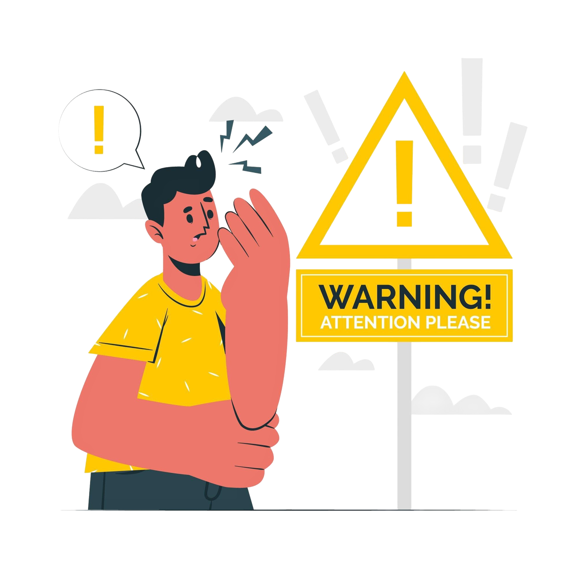 Warning illustration